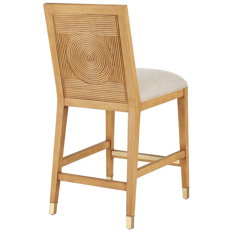 Image 7 Currey & Company Santos Upholstered Sea Sand Counter Stool more views