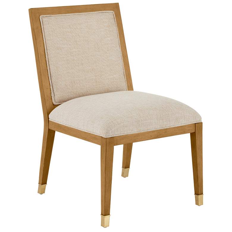 Image 1 Currey & Company Santos Upholstered Sea Sand Side Chair