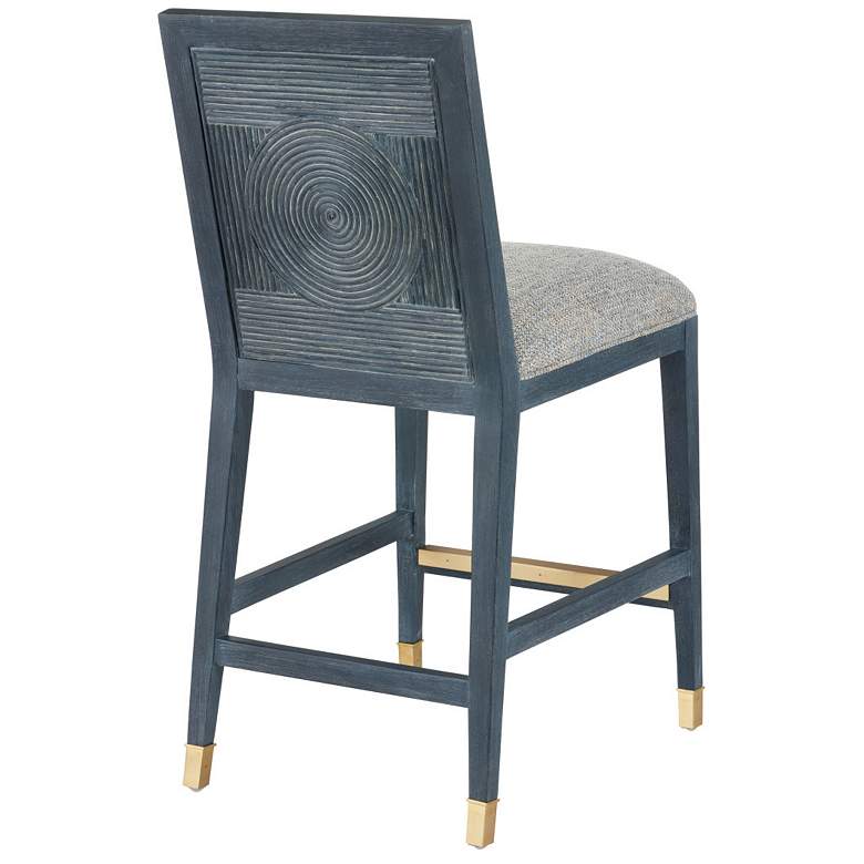 Image 7 Currey & Company Santos Upholstered Vintage Navy Counter Stool more views