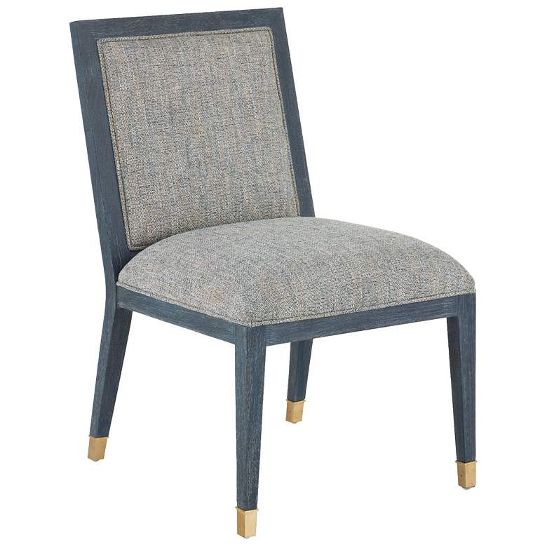 Image 1 Currey & Company Santos Upholstered Vintage Navy Side Chair