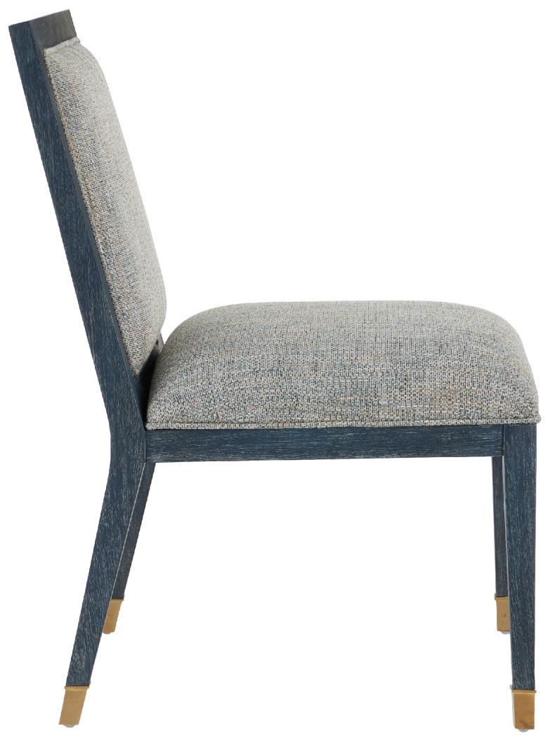 Currey & Company Santos Upholstered Vintage Navy Side Chair