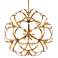 Currey & Company Sappho 33 1/2" 9-Light Gold Leaf Orb Chandelier