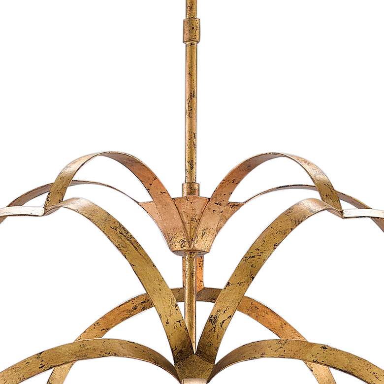 Image 4 Currey & Company Sappho 33 1/2" 9-Light Gold Leaf Orb Chandelier more views