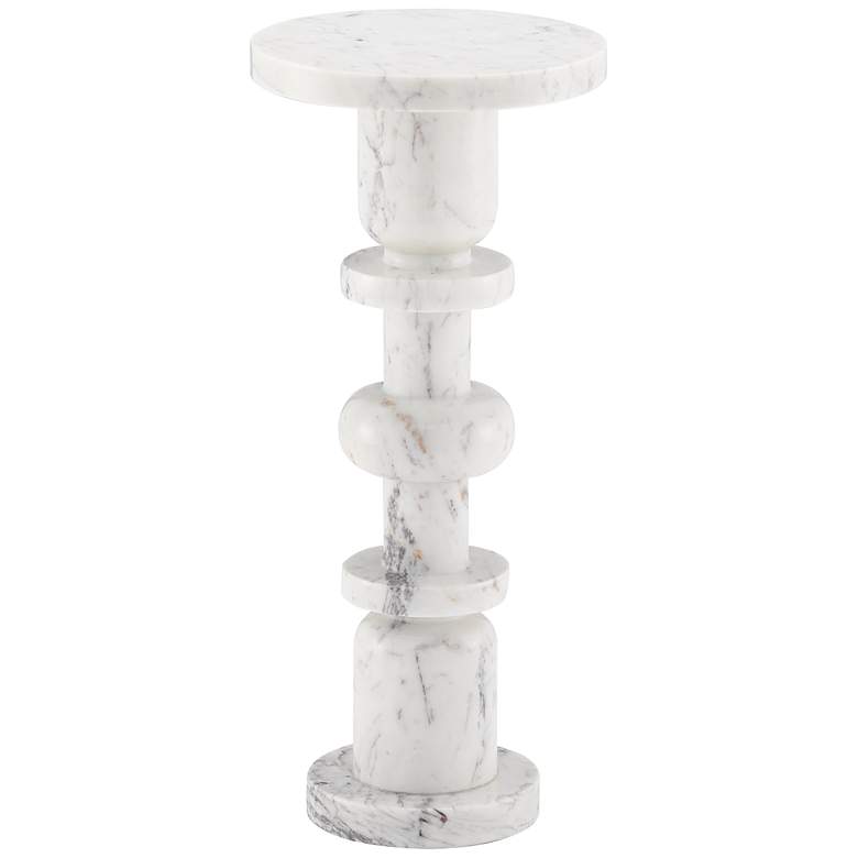Image 1 Currey & Company Sasha 10" Wide Natural White Drinks Table