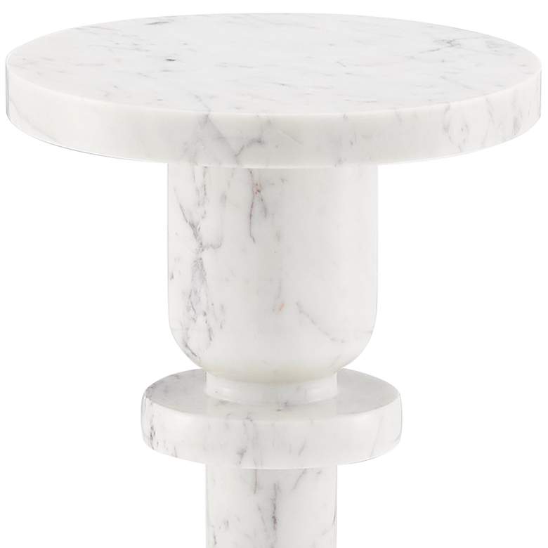 Image 2 Currey & Company Sasha 10" Wide Natural White Drinks Table more views
