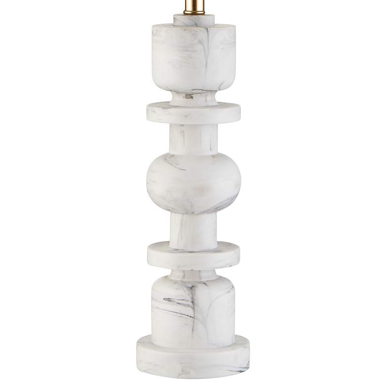Image 4 Currey &amp; Company Sasha White Column Table Lamp more views