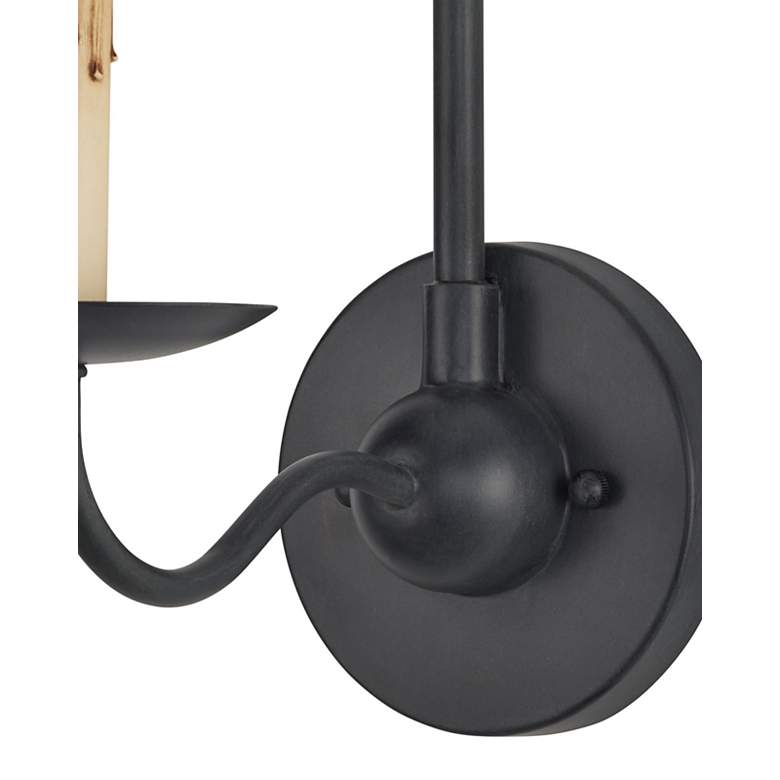 Image 2 Currey & Company Saxon 1-Light Black Wall Sconce more views