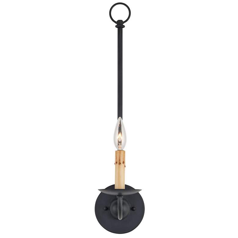 Image 3 Currey & Company Saxon 1-Light Black Wall Sconce more views