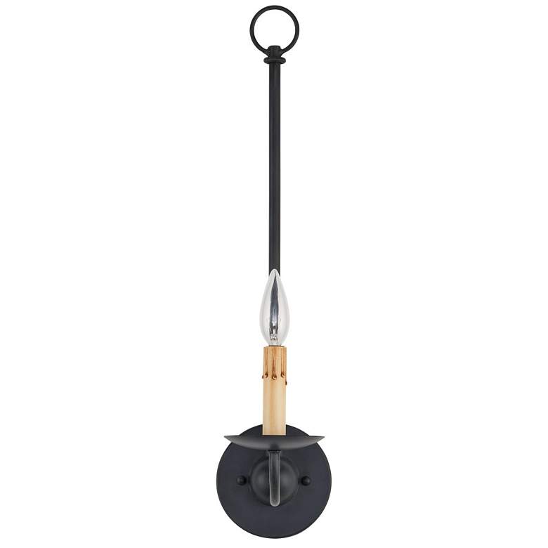 Image 4 Currey & Company Saxon 1-Light Black Wall Sconce more views