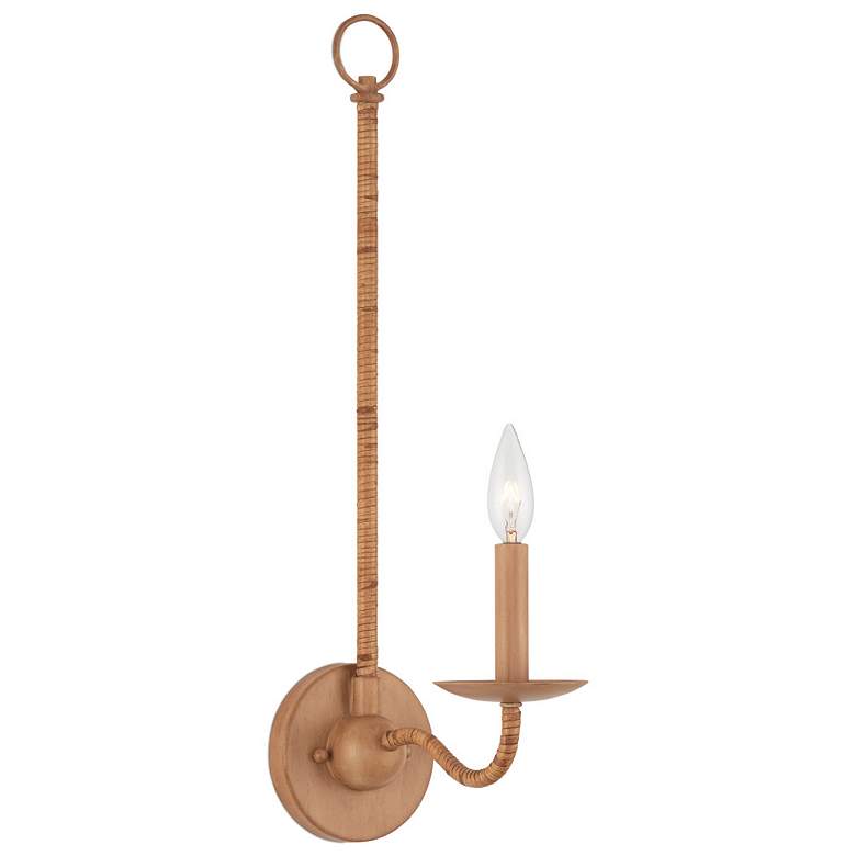 Image 1 Currey & Company Saxon 1-Light Tan Wall Sconce