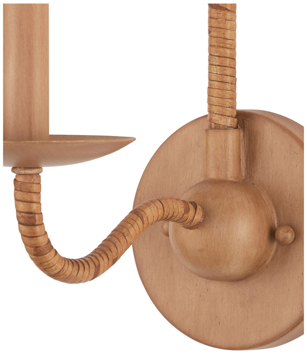 Image 2 Currey & Company Saxon 1-Light Tan Wall Sconce more views