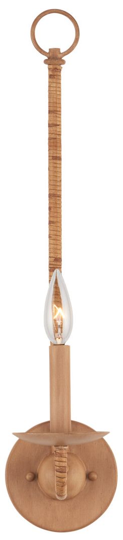 Image 3 Currey & Company Saxon 1-Light Tan Wall Sconce more views