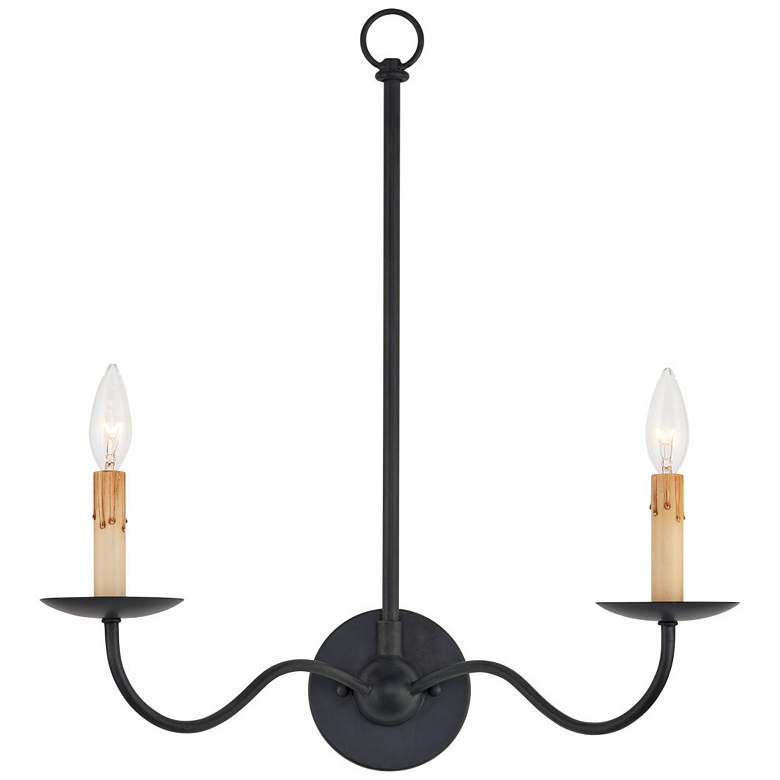 Image 1 Currey & Company Saxon 2-Light Black Wall Sconce