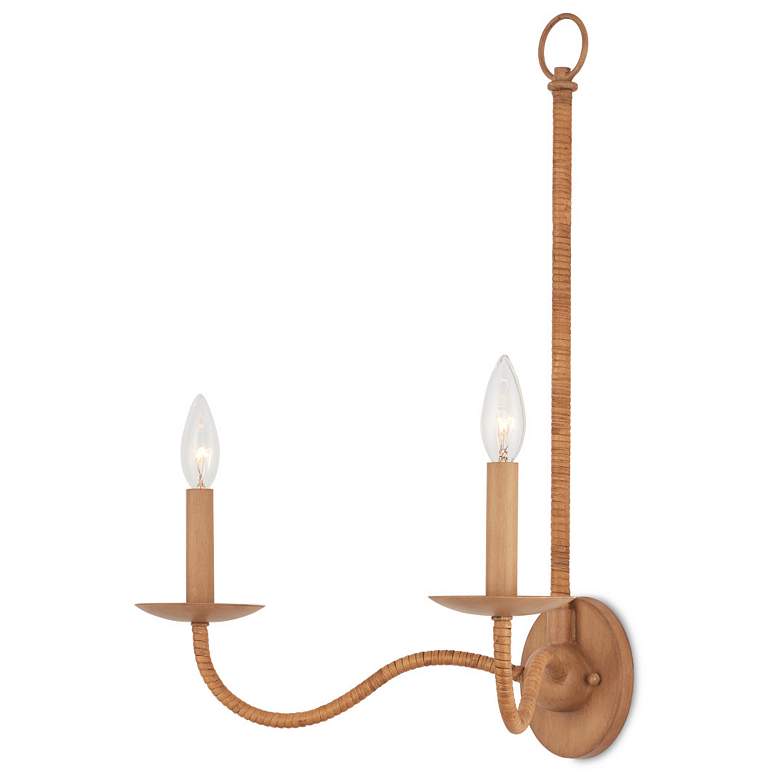 Image 3 Currey & Company Saxon 2-Light Tan Wall Sconce more views