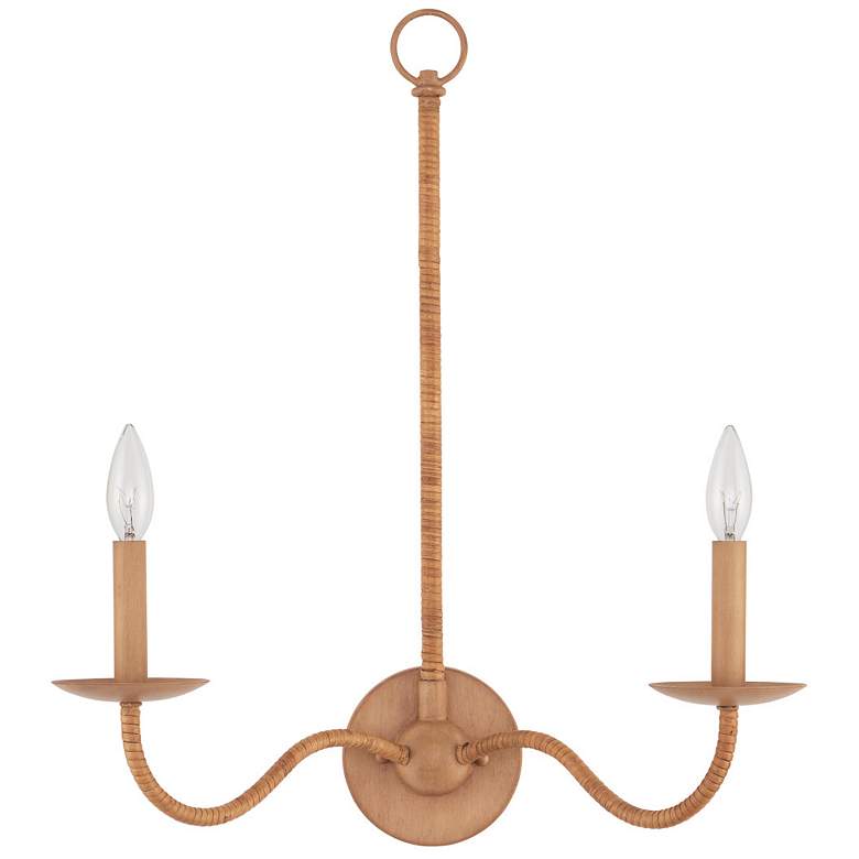 Image 4 Currey & Company Saxon 2-Light Tan Wall Sconce more views