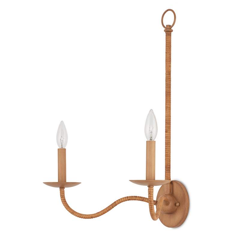 Image 5 Currey & Company Saxon 2-Light Tan Wall Sconce more views