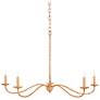 2_Currey & Company Saxon 33 1/4" Natural Rattan 5-Light Chandelier more views