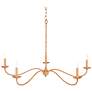3_Currey & Company Saxon 33 1/4" Natural Rattan 5-Light Chandelier more views