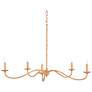 5_Currey & Company Saxon 33 1/4" Natural Rattan 5-Light Chandelier more views