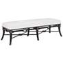 Currey and Company Scarlett 60" Wide Muslin Banquette Tufted Bench