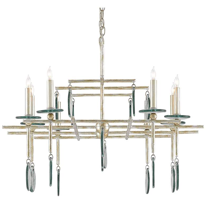 Image 3 Currey & Company Sethos 42" Silver Granello 8-Light Chandelier more views