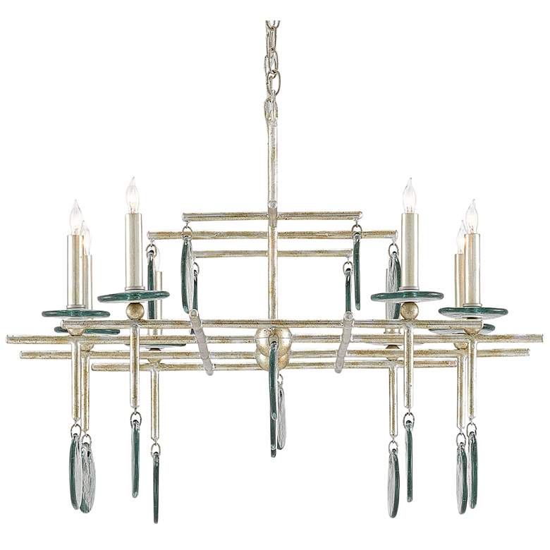 Image 3 Currey &amp; Company Sethos 42 inchW Silver Granello 8-Light Chandelier more views