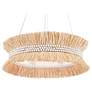 1_Currey & Company Seychelles 33" Wide Natural Raffia Chandelier