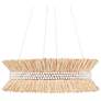 2_Currey & Company Seychelles 33" Wide Natural Raffia Chandelier more views