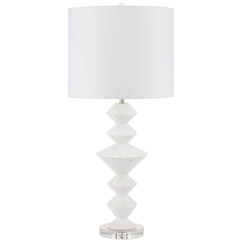 Image 2 Currey & Company Sheba 31" Mother of Pearl Geometric Table Lamp