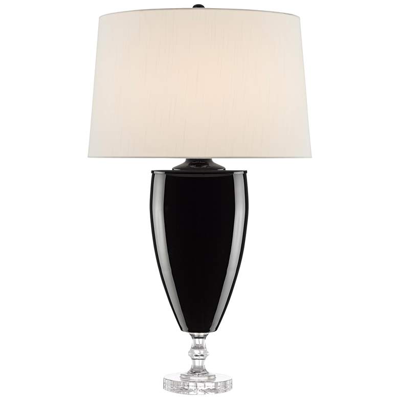 Image 1 Currey and Company Shiraz Black Glass Trophy Table Lamp