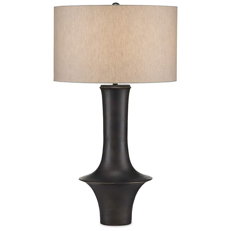 Image 1 Currey & Company Silvestri 32 1/2" Modern Black Table Lamp