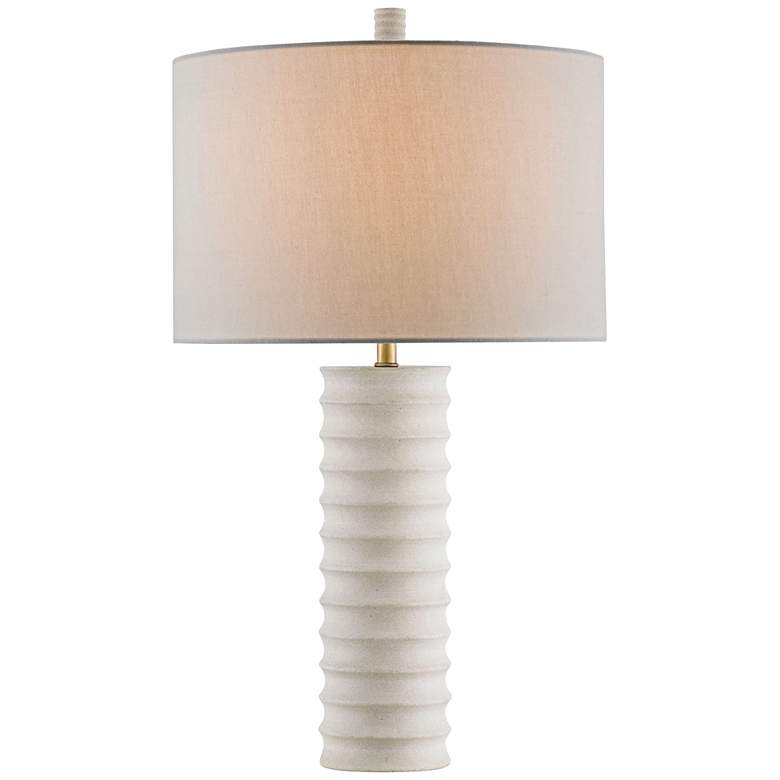 Image 1 Currey & Company Snowdrop Natural Sand Stone Table Lamp