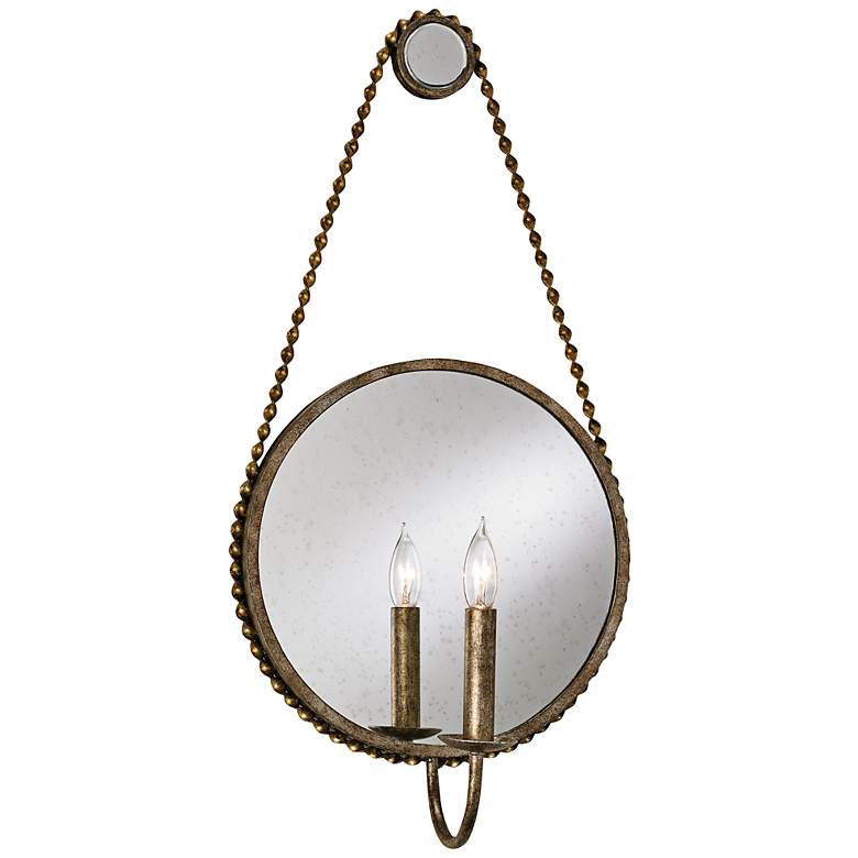 Image 1 Currey and Company Somerset 25 inch High Silver Wall Sconce
