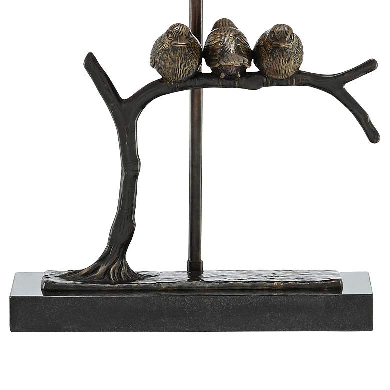 Image 3 Currey & Company Sparrow 24 3/4" Bronze and Black Bird Table Lamp more views