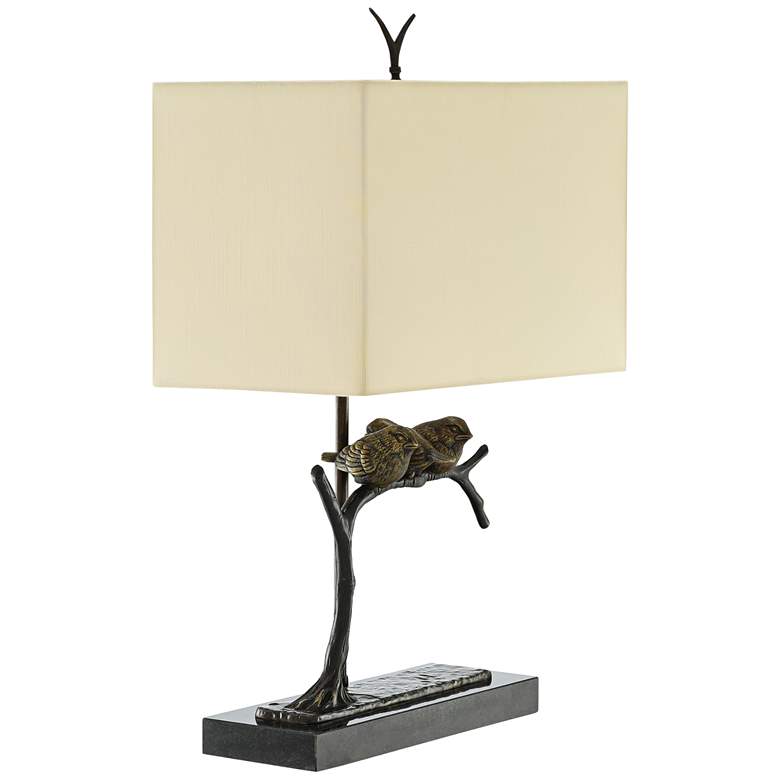 Image 5 Currey & Company Sparrow 24 3/4" Bronze and Black Bird Table Lamp more views