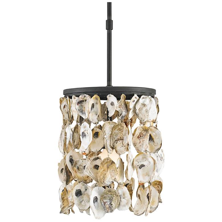Image 1 Currey &#38; Company Stillwater 17 inch Oyster Shell 1-Light Pendant