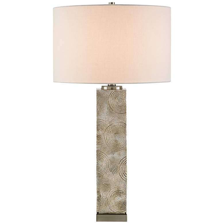Image 1 Currey and Company Sunbeam Silver Leaf Table Lamp
