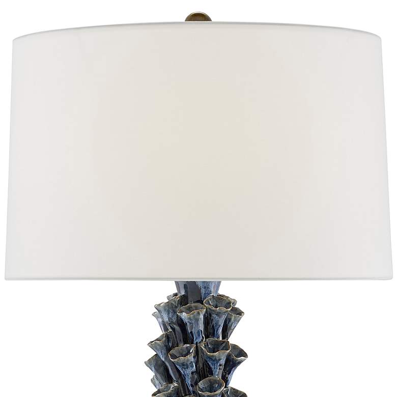 Image 3 Currey & Company Sunken Blue Drip Glaze Ceramic Table Lamp more views