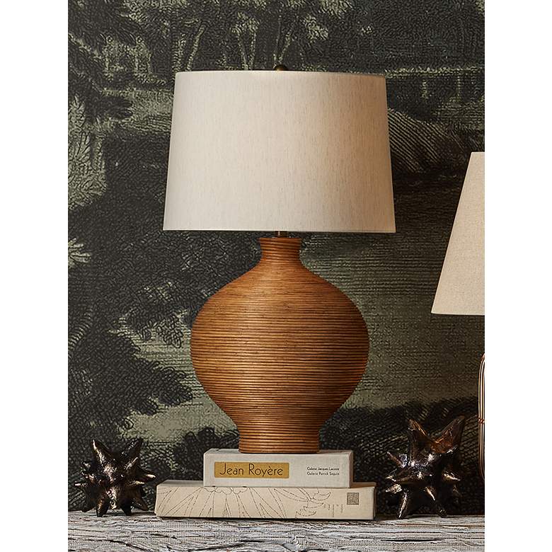Image 1 Currey & Company Susel Natural Rattan Table Lamp
