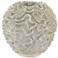 Currey & Company Swirl White and Gold 10"H Ceramic Vase