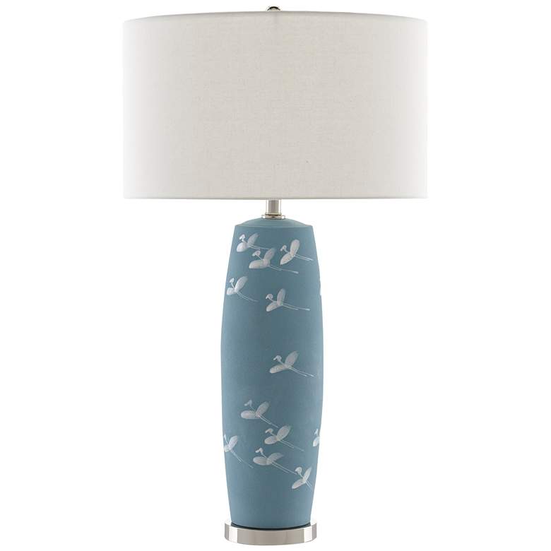 Image 1 Currey and Company Sylph Pastel Blue Porcelain Table Lamp
