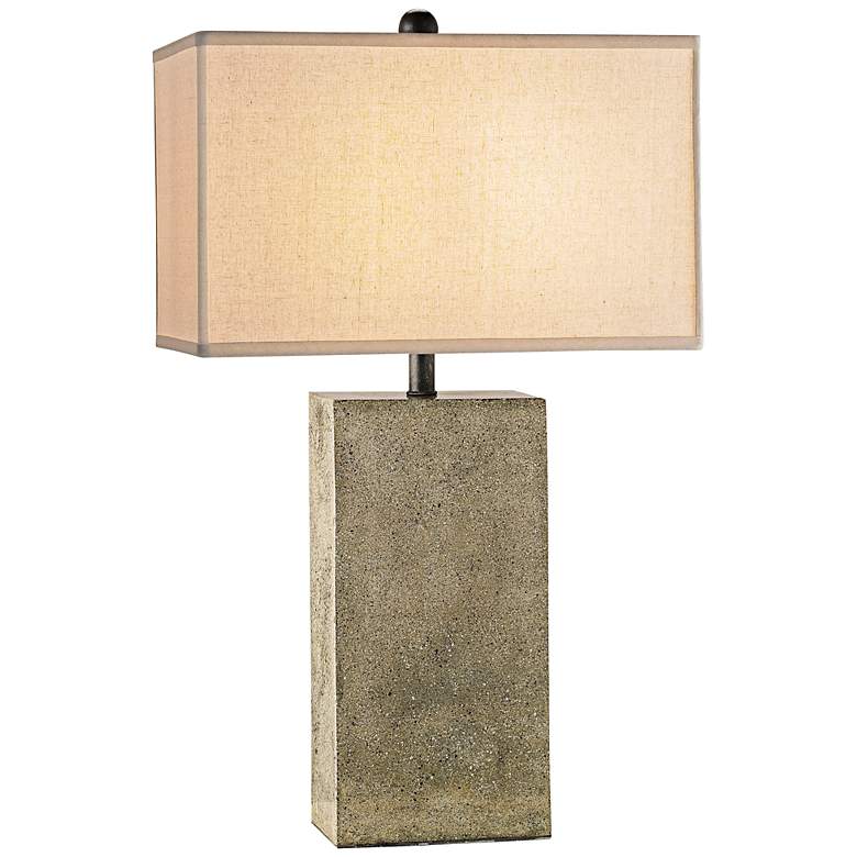 Image 1 Currey and Company Symbol Polished Concrete Table Lamp