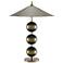 Currey and Company Tamboo Antique Brass and Black Table Lamp