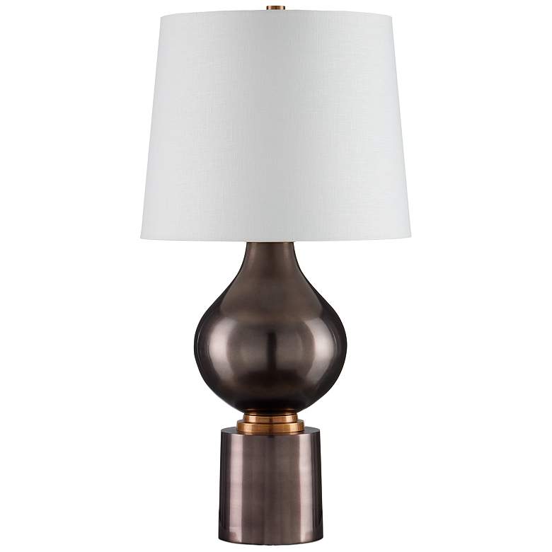 Image 4 Currey & Company Tamerlane 27 1/2" Aluminum and Brass Table Lamp more views