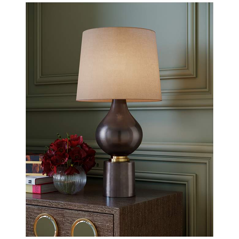 Image 5 Currey & Company Tamerlane 27 1/2" Aluminum and Brass Table Lamp more views