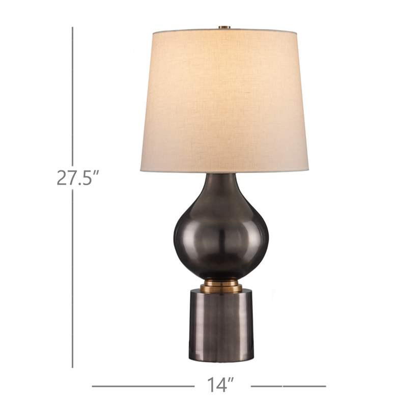 Image 7 Currey & Company Tamerlane 27 1/2" Aluminum and Brass Table Lamp more views