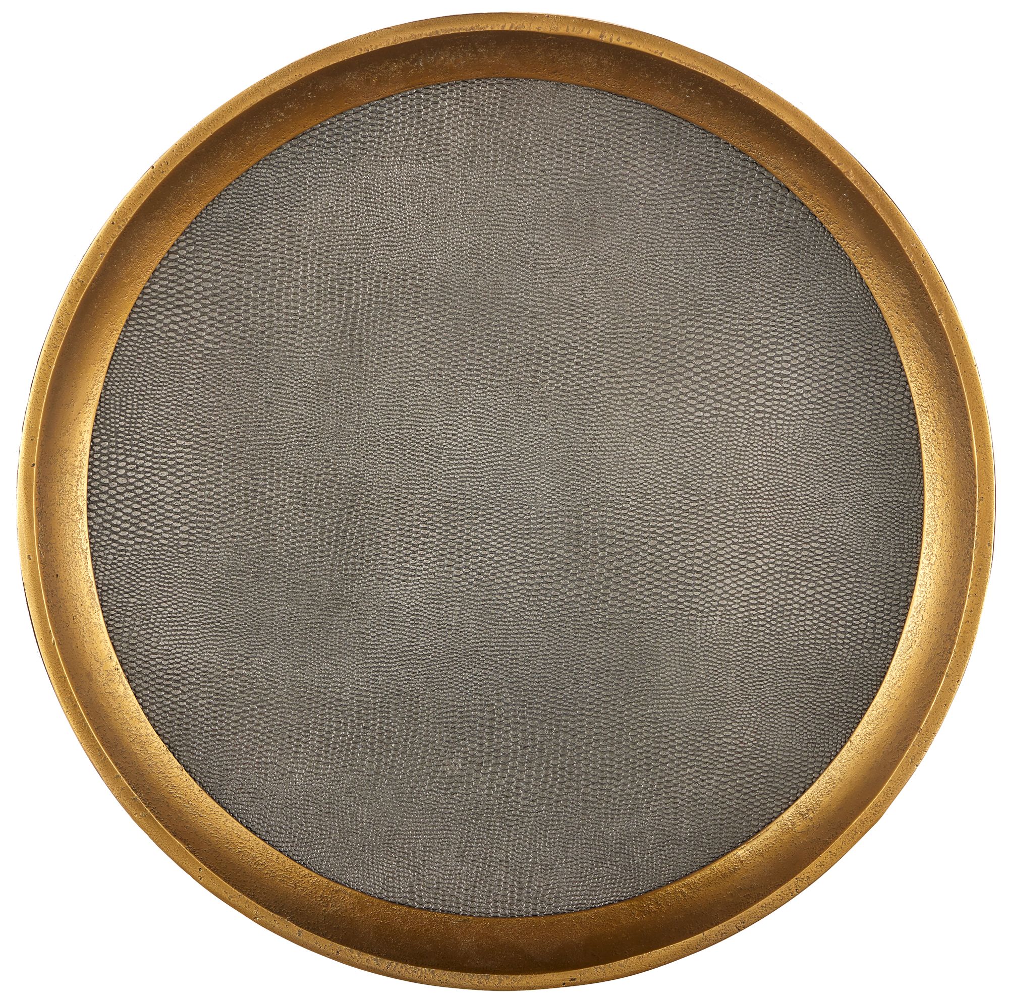 Image 2 Currey & Company Tanay Antique Brass Round Tray more views
