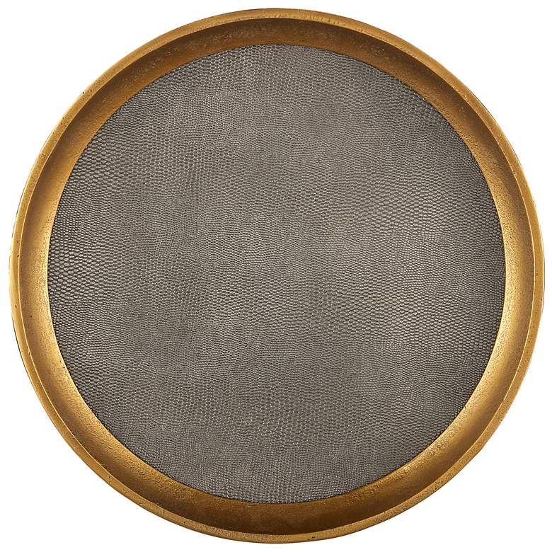Image 2 Currey & Company Tanay Antique Brass Round Tray more views