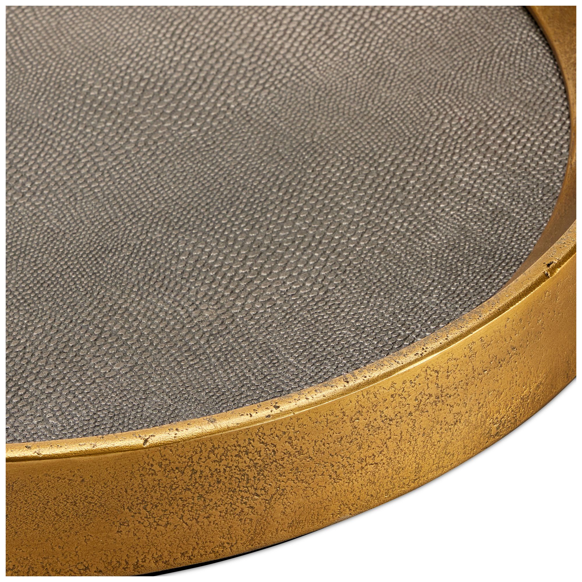 Image 3 Currey & Company Tanay Antique Brass Round Tray more views