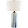 Currey and Company Tao White and Blue Porcelain Table Lamp